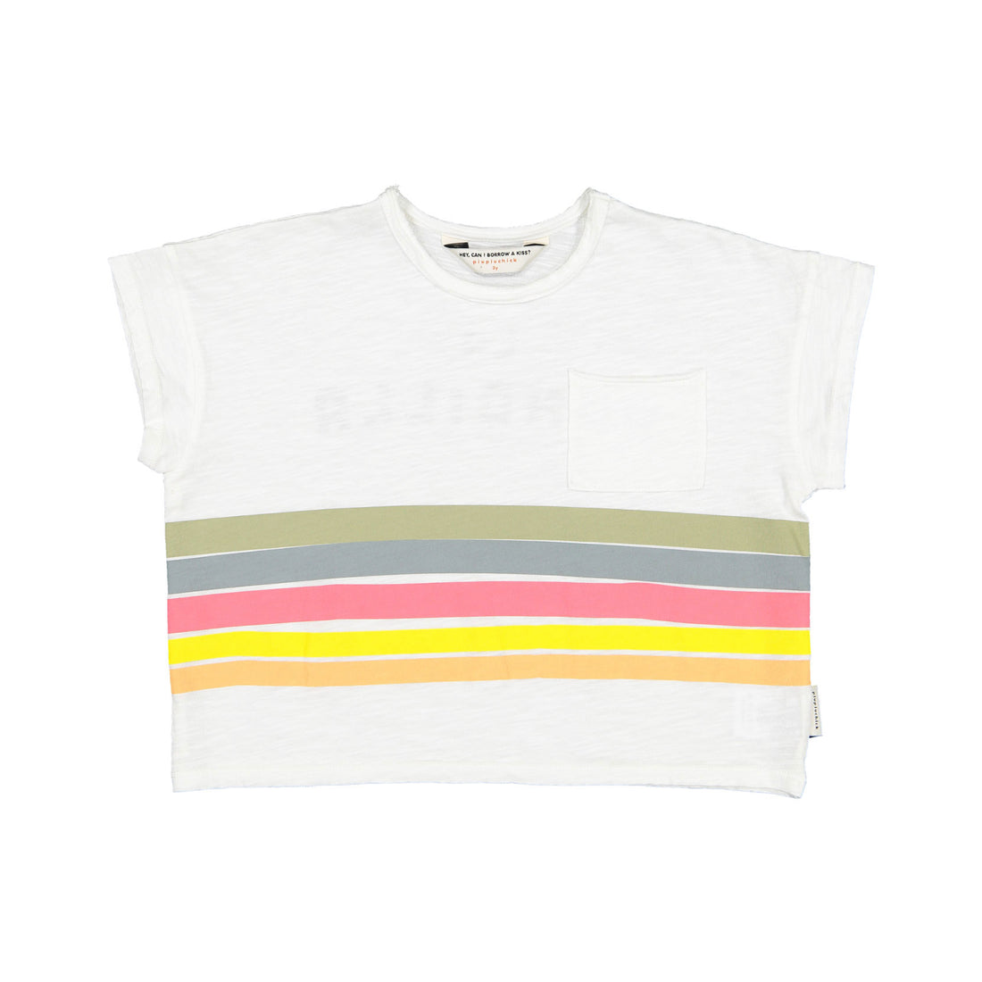 Piupiuchick Off White Multicolor Striped T-Shirt