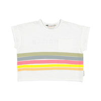 Piupiuchick Off White Multicolor Striped T-Shirt