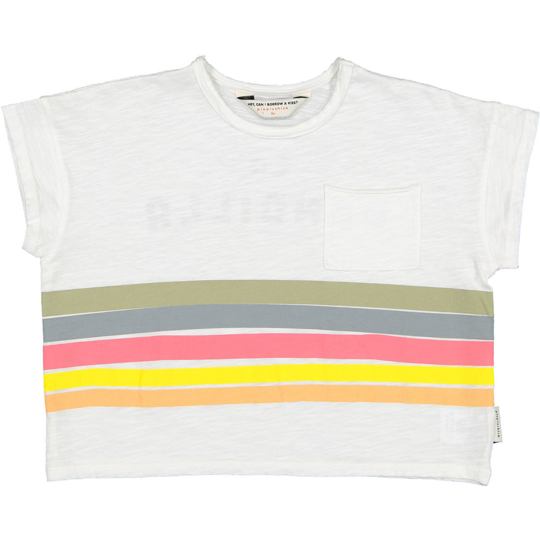 Piupiuchick Off White Multicolor Striped T-Shirt