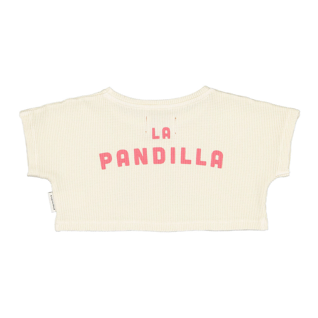 Piupiuchick Ecru Rainbow Textured Crop Top