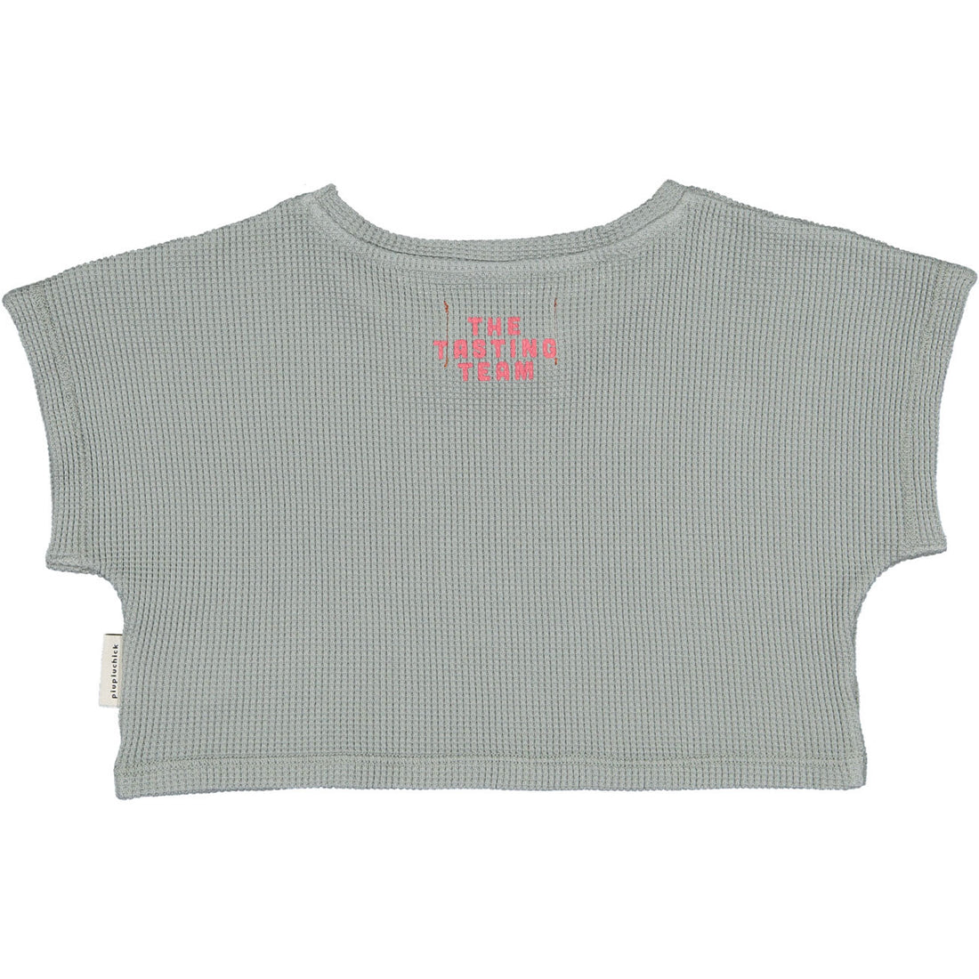 Piupiuchick Grey Ice Cream Textured Crop Top