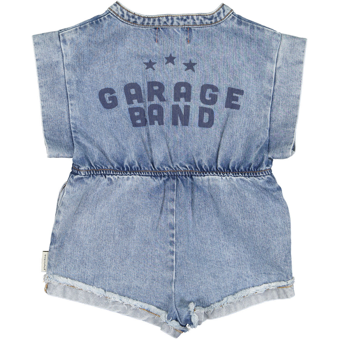 Piupiuchick Light Washed Denim Garage Band Jumpsuit