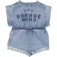 Piupiuchick Light Washed Denim Garage Band Jumpsuit
