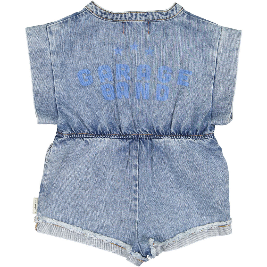 Piupiuchick Light Washed Denim Garage Band Jumpsuit