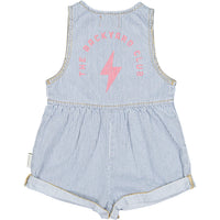 Piupiuchick Denim Washed Striped Jumpsuit