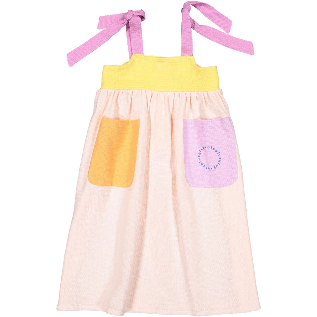 Piupiuchick Multi Color Textured Long Pocket Dress