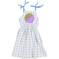 Piupiuchick Ecru Checkered Long Dress