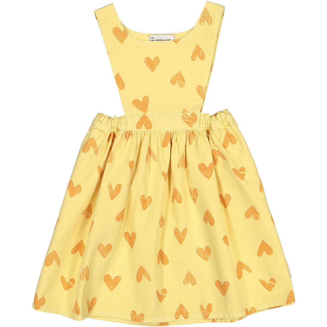 Piupiuchick Yellow Hearts Allover Sleeveless Dress