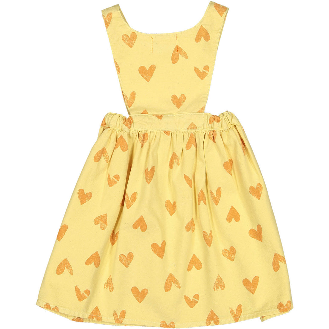 Piupiuchick Yellow Hearts Allover Sleeveless Dress