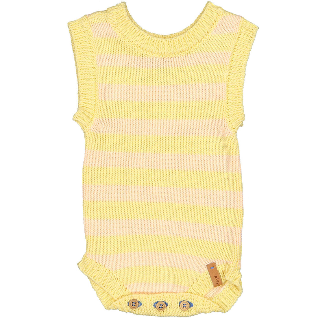 Piupiuchick Yellow Stripe Knitted Bodysuit