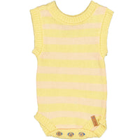 Piupiuchick Yellow Stripe Knitted Bodysuit