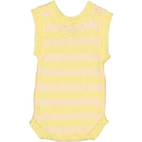 Piupiuchick Yellow Stripe Knitted Bodysuit