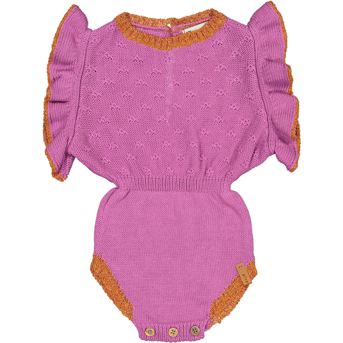 Piupiuchick Violet Detailed Knitted Playsuit