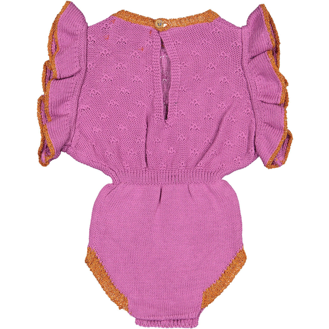 Piupiuchick Violet Detailed Knitted Playsuit