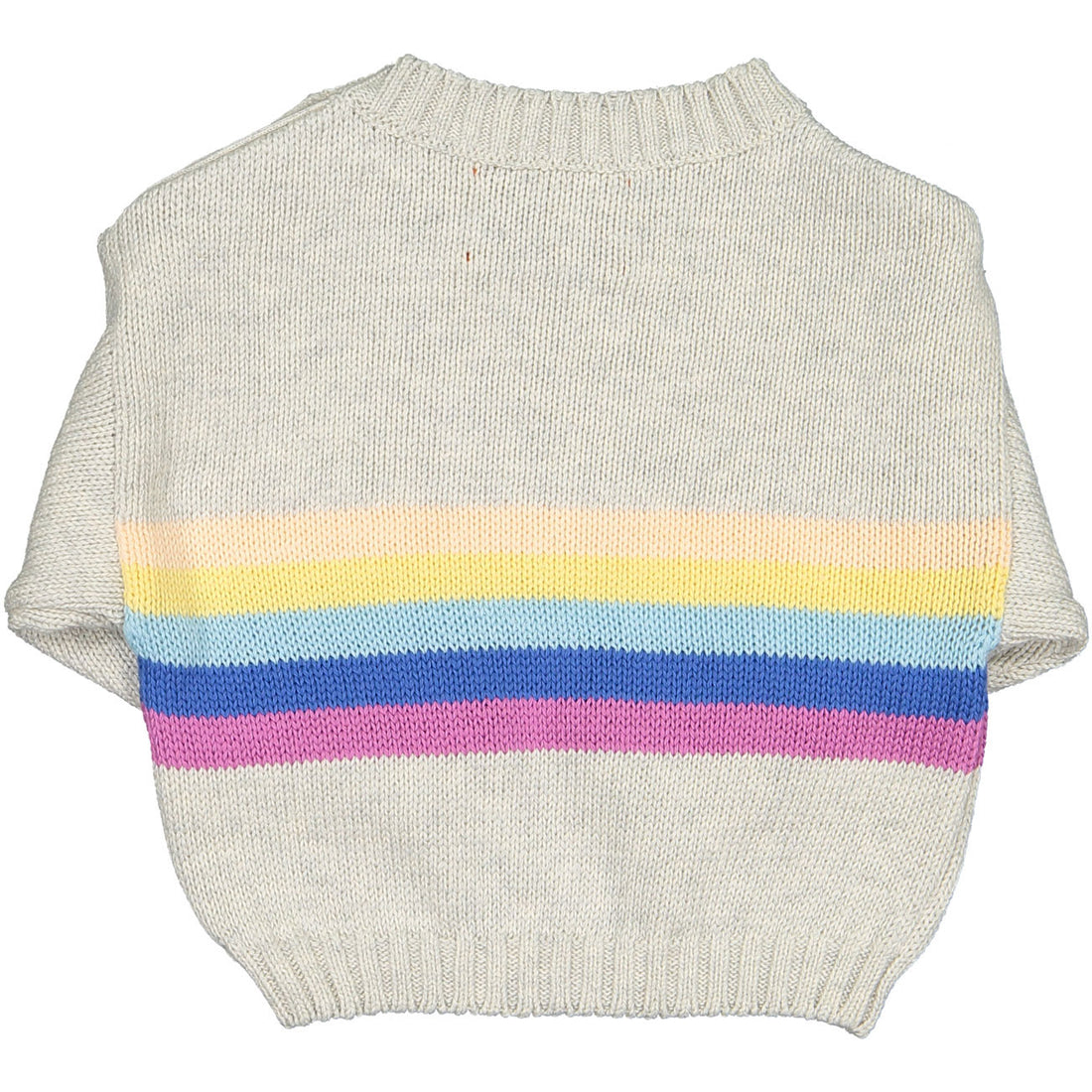 Piupiuchick Light Grey Multi Stripe Sweater