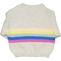 Piupiuchick Light Grey Multi Stripe Sweater