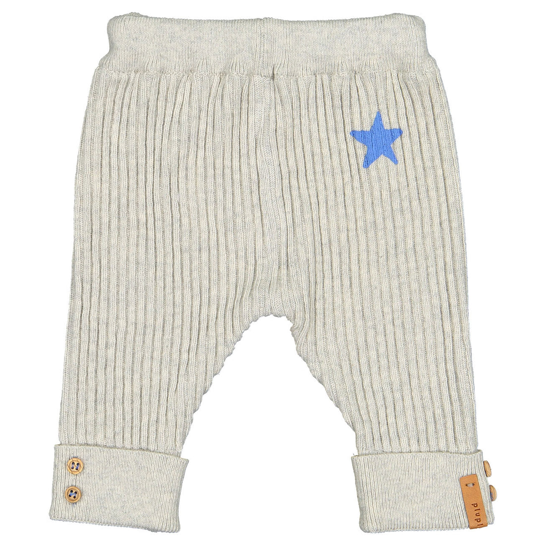 Piupiuchick Light Grey Knitted Baby Leggings