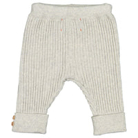Piupiuchick Light Grey Knitted Baby Leggings