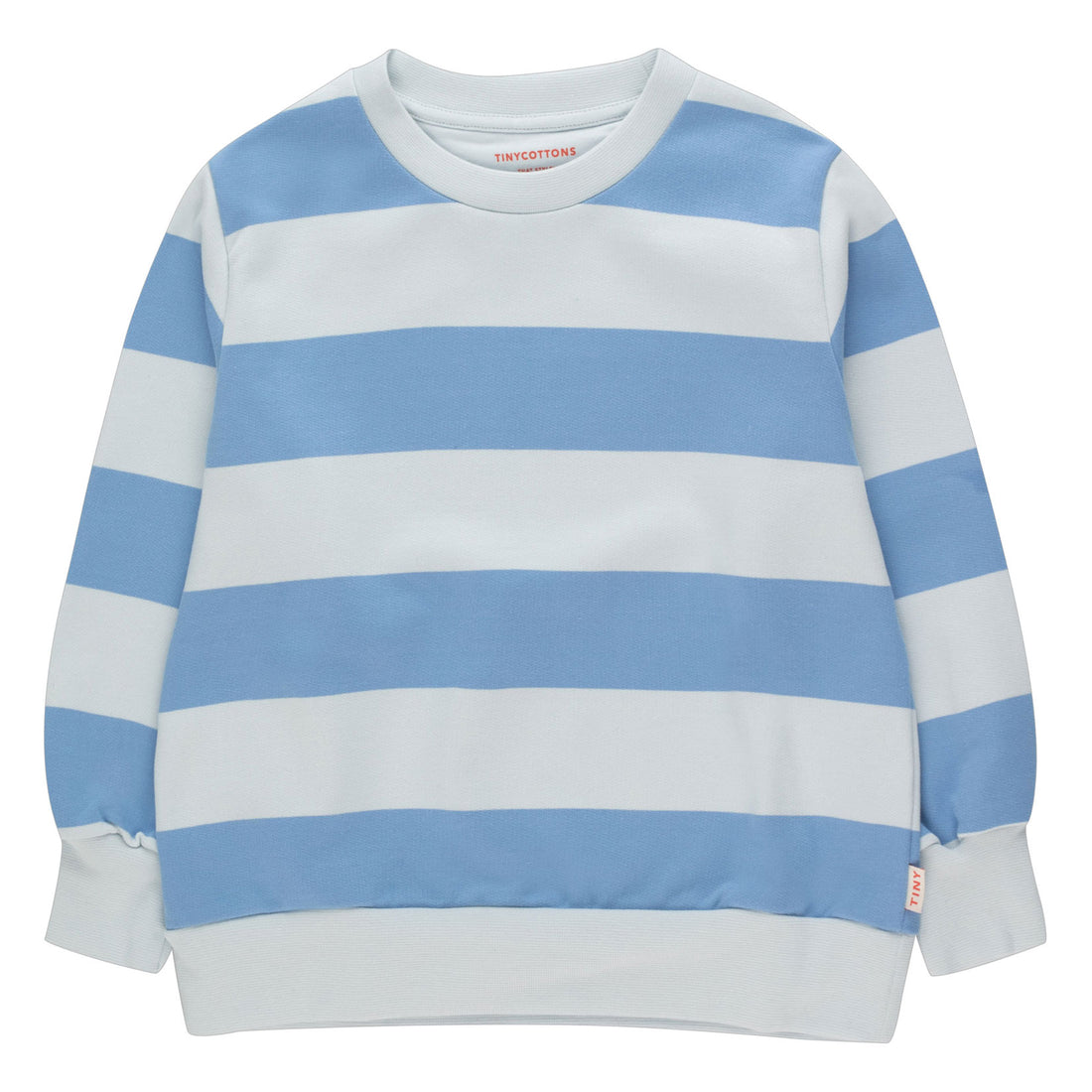 Tiny Cottons Pale Blue/Lilac Blue Big Stripes Sweatshirt