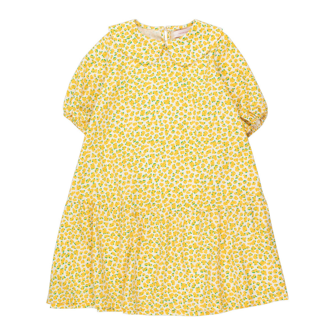 Tiny Cottons Light Cream/Yellow Oleander Puff Dress