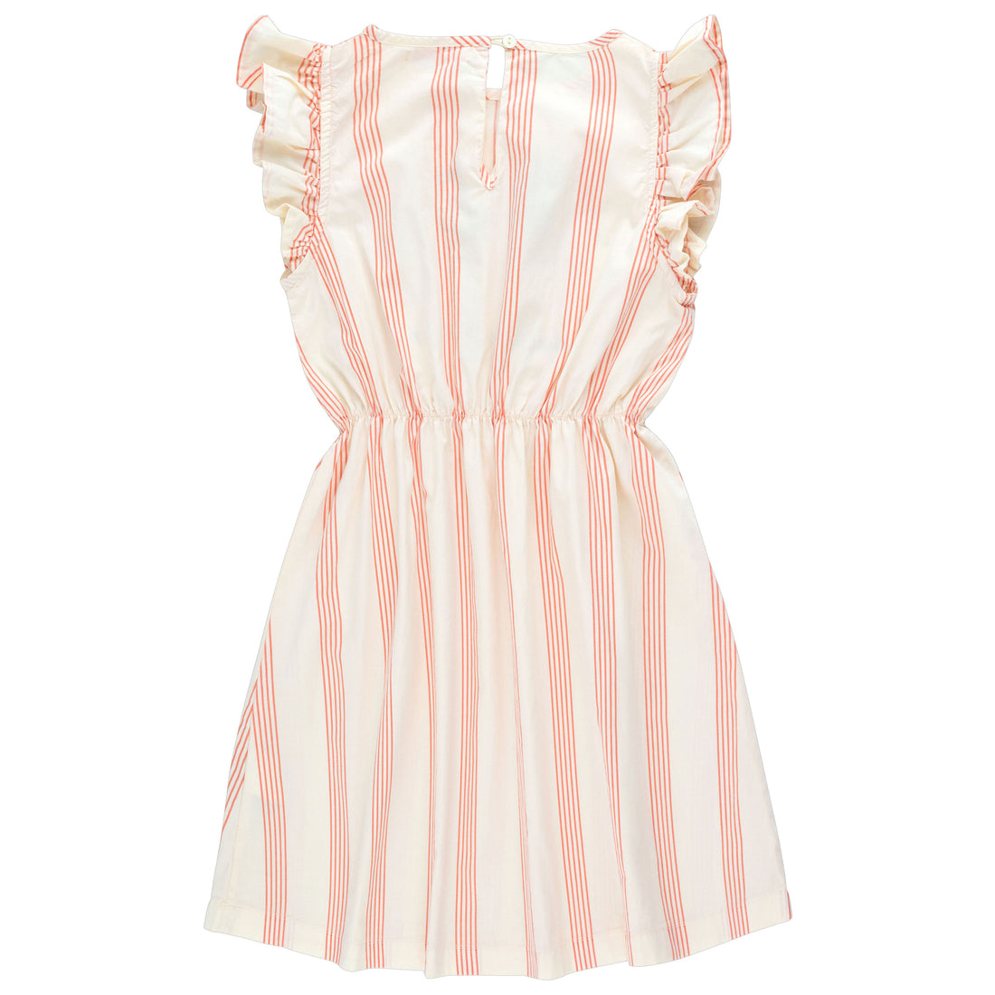 Tiny Cottons Pastel Yellow/Summer Red Sea Table Lines Dress