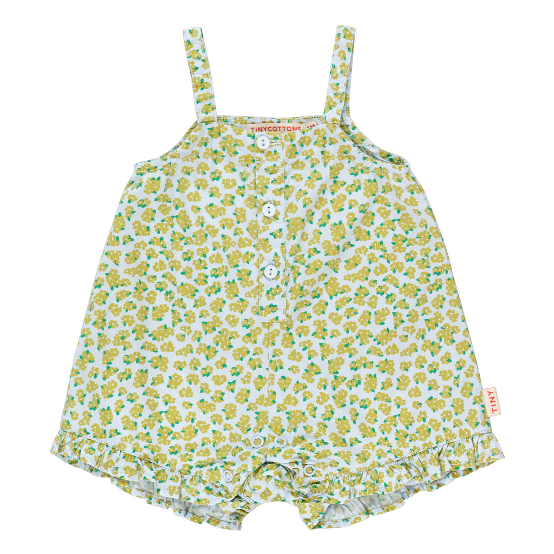 Tiny Cottons Pale Blue/Yellow Oleander Straps One-Piece
