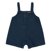 Tiny Cottons Navy Solid Baby Dungaree