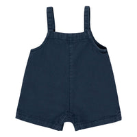Tiny Cottons Navy Solid Baby Dungaree