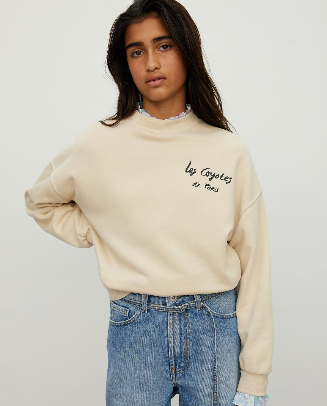 Les Coyotes De Paris Beige Crewneck Lovisa Sweater