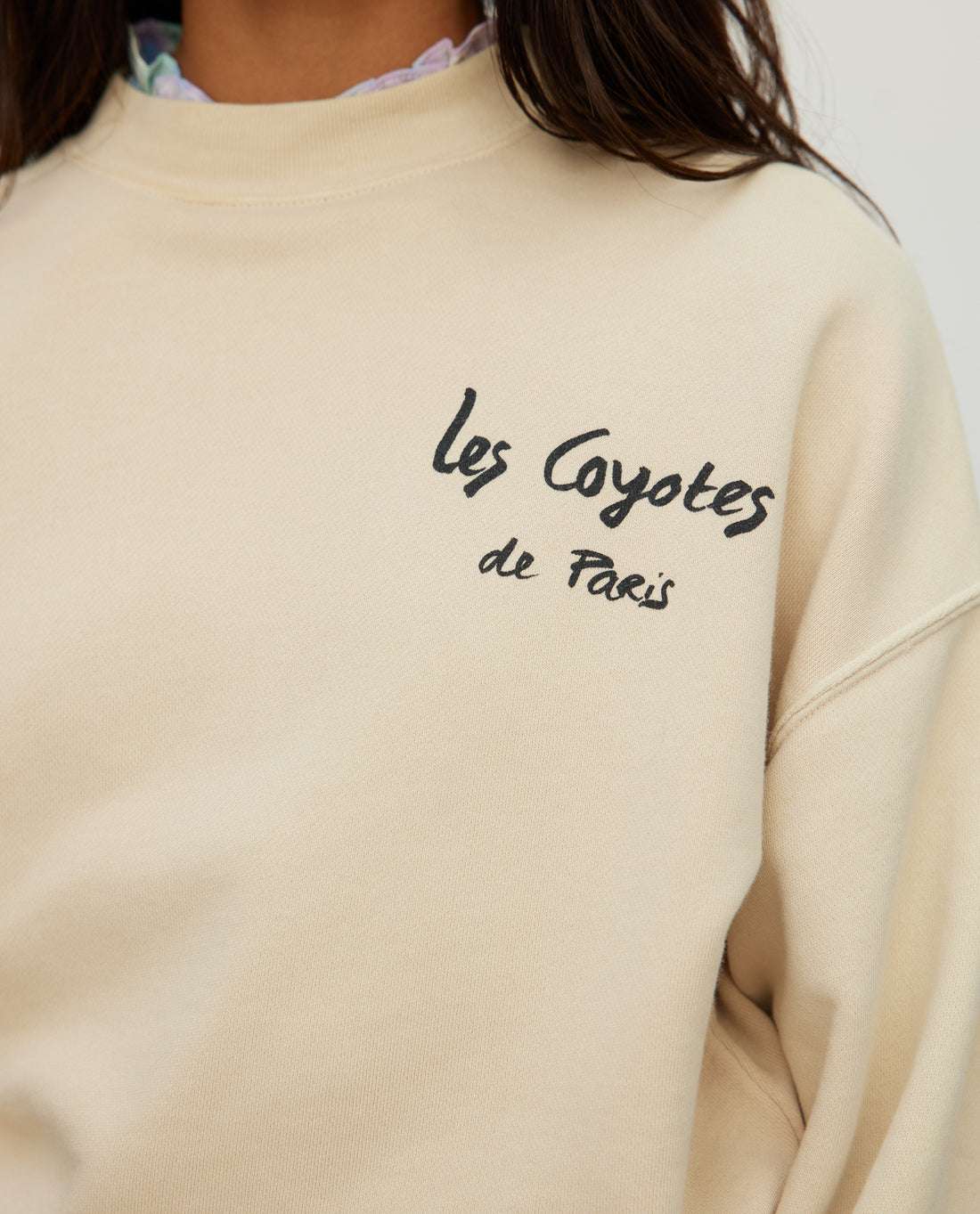 Les Coyotes De Paris Beige Crewneck Lovisa Sweater