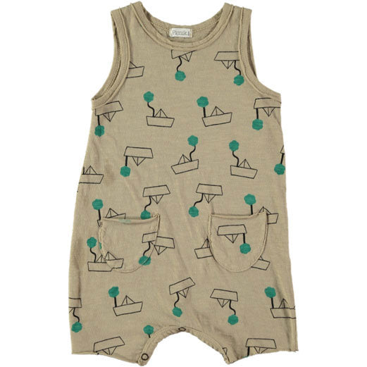 Picnik Camel Sailboat Romper