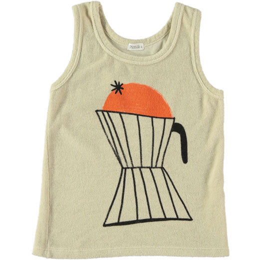 Picnik Raw White Orange Pitcher Tank