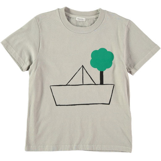 Picnik Grey Sailboat Tee