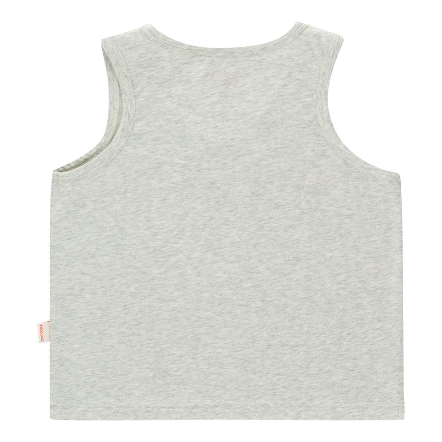 Tiny Cottons Light Grey Heather Samba Shoes Tank Top