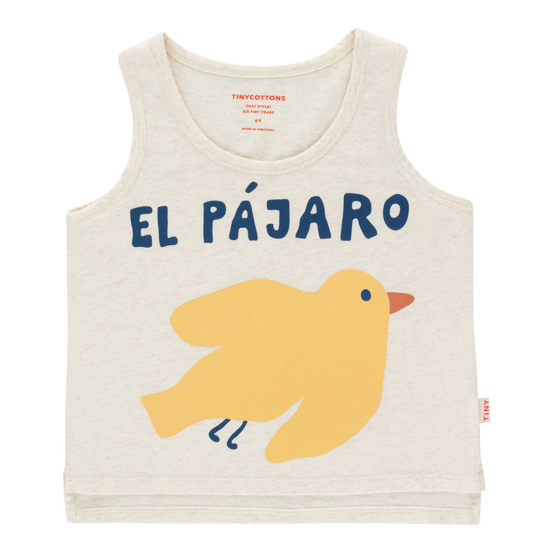 Tiny Cottons Light Cream Heather/Pale Ochre El Pajaro Tank Top