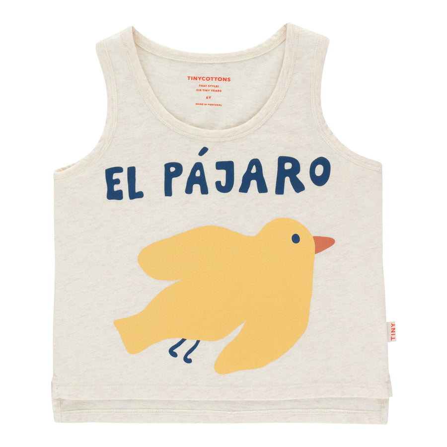 Tiny Cottons Light Cream Heather/Pale Ochre El Pajaro Tank Top