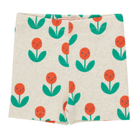 Tiny Cottons Light Cream Heather/Summer Red Peonies Short