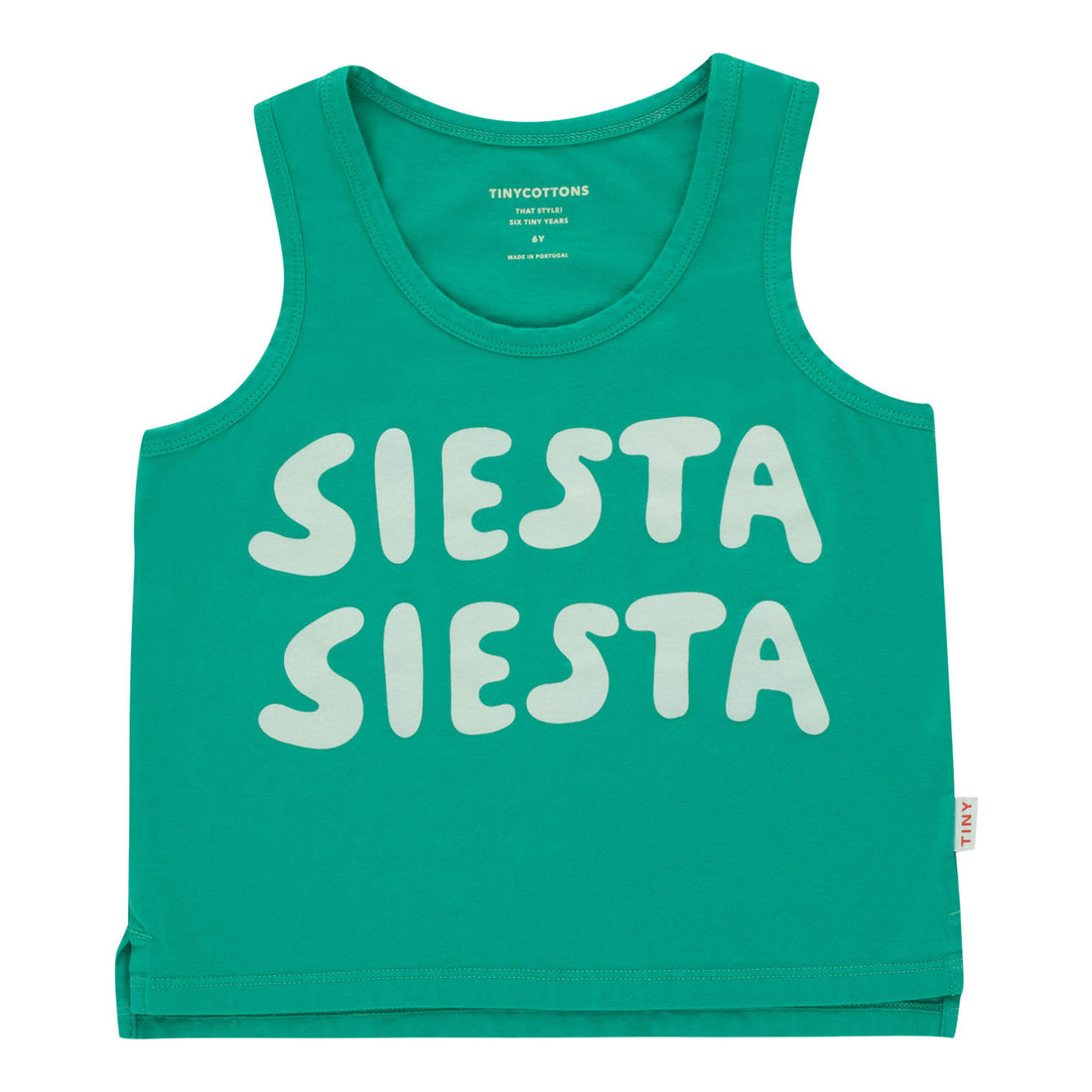 Tiny Cottons Deep Green/Light Cream Siesta Tank Top