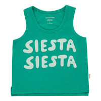 Tiny Cottons Deep Green/Light Cream Siesta Tank Top