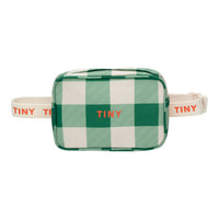 Tiny Cottons Light Cream/Pine Green Check Fanny Bag