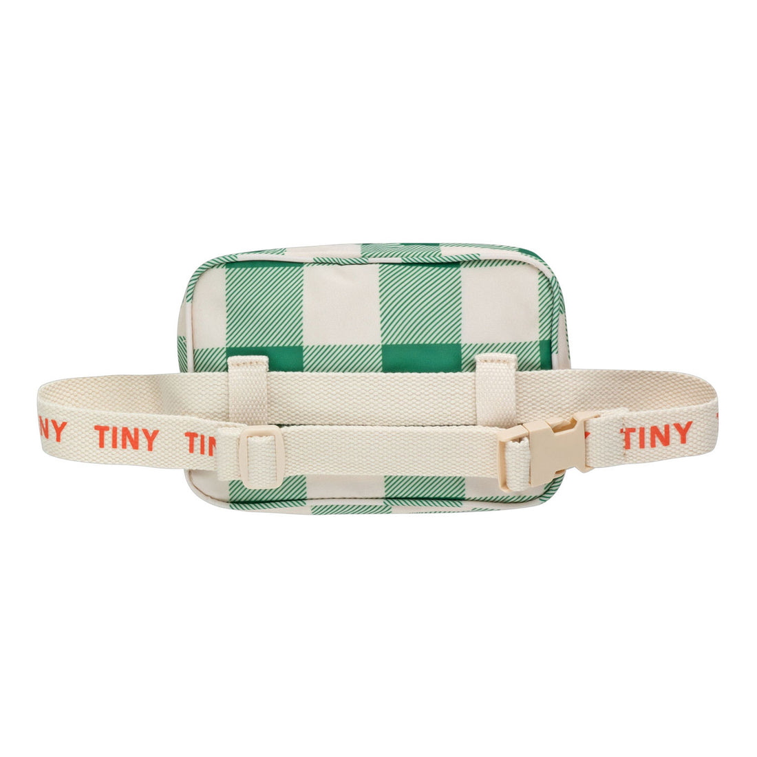 Tiny Cottons Light Cream/Pine Green Check Fanny Bag