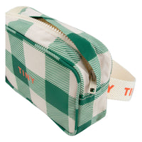 Tiny Cottons Light Cream/Pine Green Check Fanny Bag