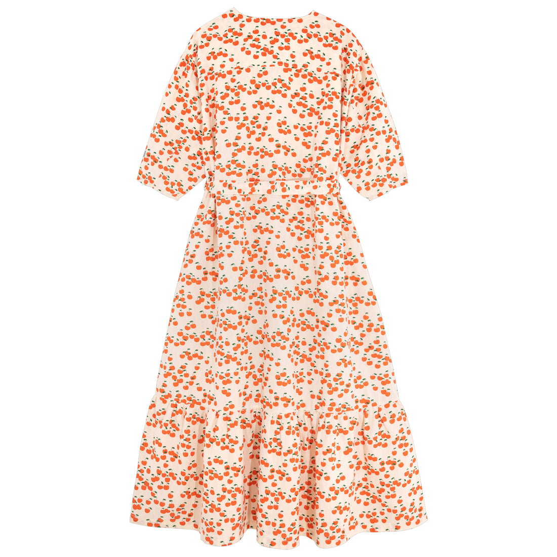 Tiny Cottons Light Cream/Summer Red Cherries Dress