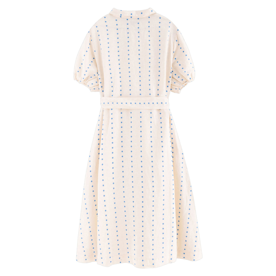 Tiny Cottons Light Cream/Lapis Blue Stars Dress