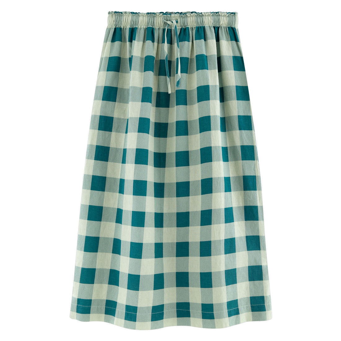 Tiny Cottons Dark Pistacchio/Dark Teal Big Check Skirt