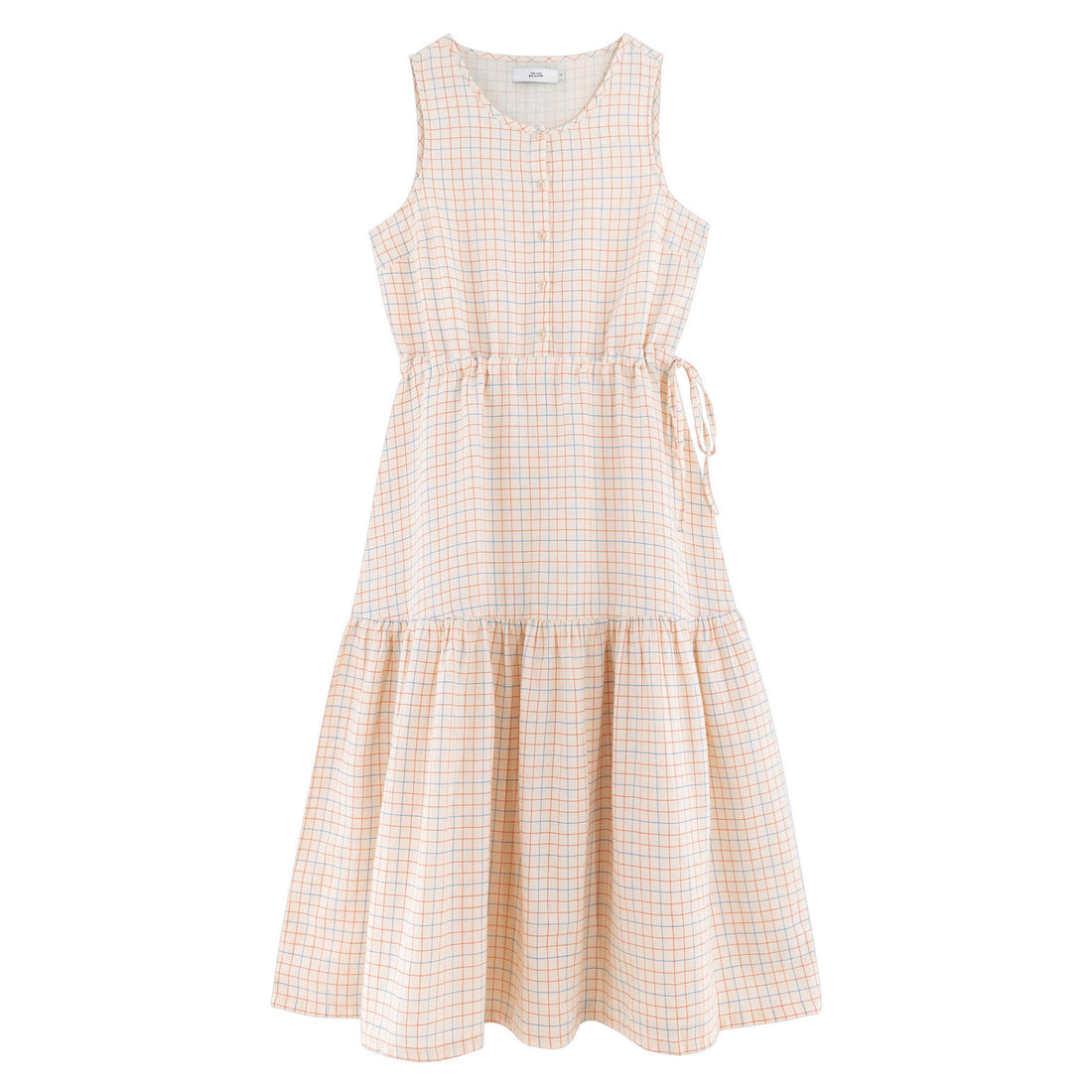 Tiny Cottons Light Cream Grid Dress