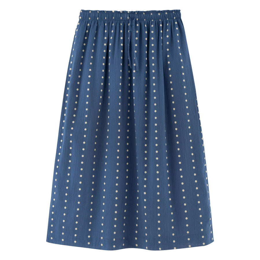 Tiny Cottons Light Navy Stars Printed Skirt
