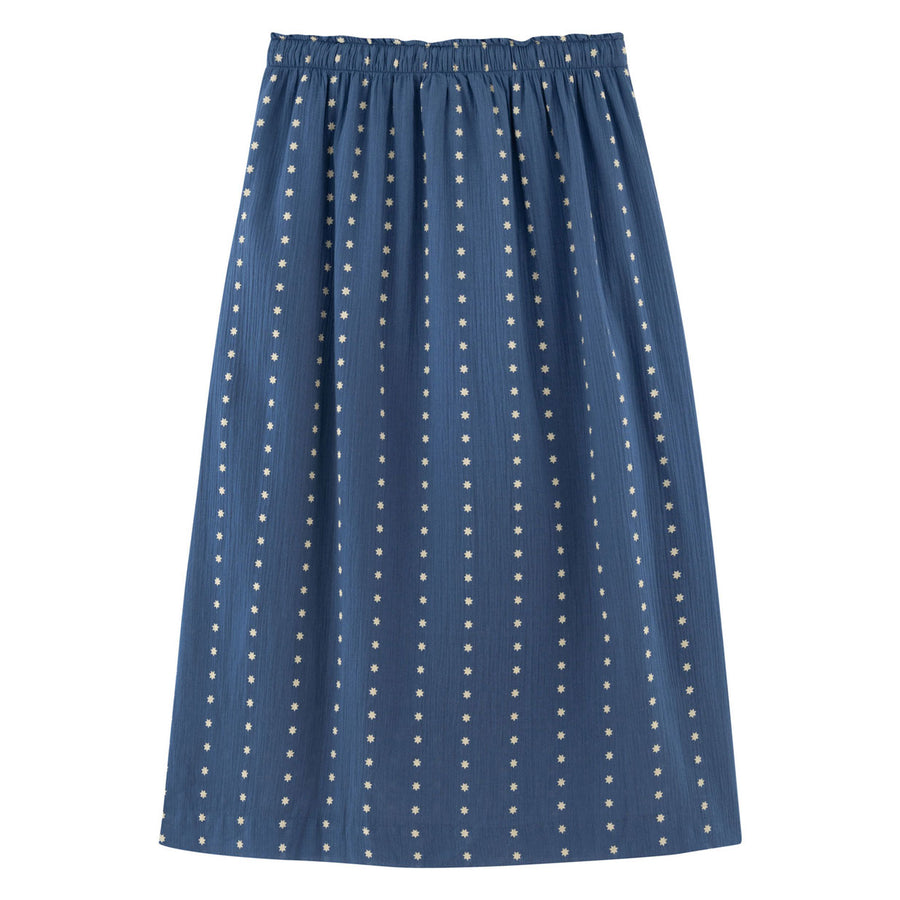 Tiny Cottons Light Navy Stars Printed Skirt