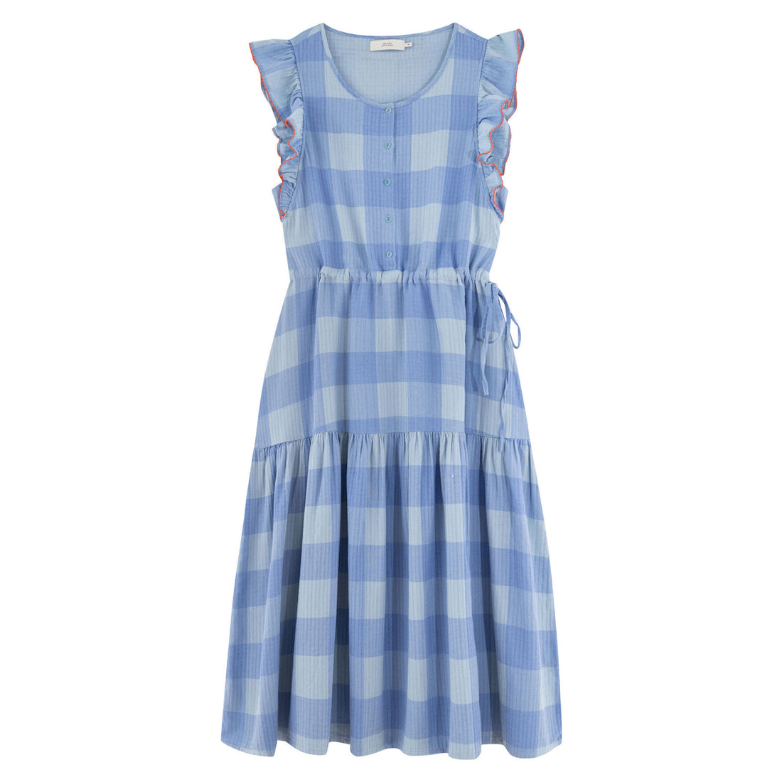 Tiny Cottons Dark Washed Blue/Ultramarine Check Dress