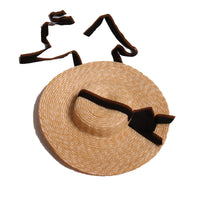 Tia Cibani Kohl Zsofia Shallow Boater Hat